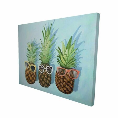 BEGIN HOME DECOR 16 x 20 in. Summer Pineapples-Print on Canvas 2080-1620-GA120